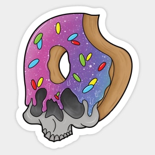 Donut Skull Morph With Sprinkles Sticker